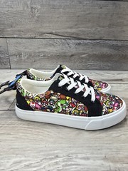Super Mario Graphic Canvas Lace-Up Sneaker Shoes Unisex Youth Size 4 NEW