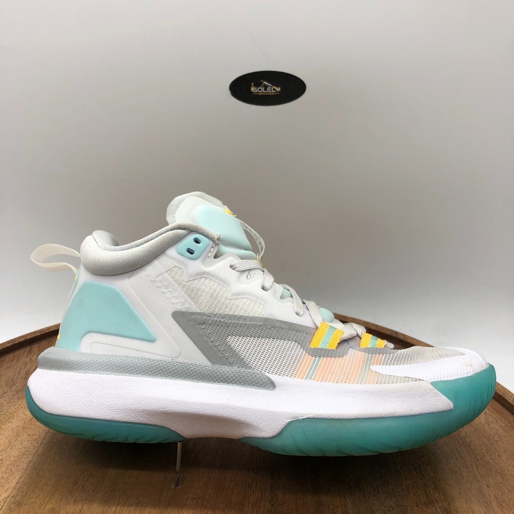 Nike Jordan Zion 1 (GS) White/Black-Laser Orange-Turquoise 4.5Y (DA3131-101)
