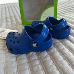 NWT Crocs Littles Toddler Blue C2/C3 Unisex Clog Shoes w/Strap – New in Box