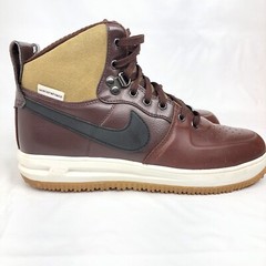 NIKE LUNAR FORCE 1 SNEAKERBOOT GS Maroon GUM BROWN BLACK Air 706803 200 7Y Kids