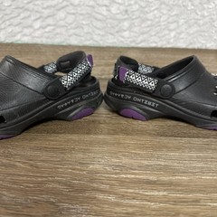 Crocs Black Panther Clogs Kids J5 Marvel Spiked Jibbitz Comfort Shoes