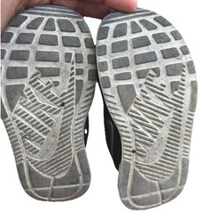 Nike Black White Silver Slip On Sneaker Shoes Small Kid Size *See Description*