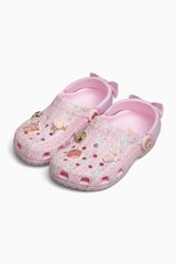 Crocs x LoveShackFancy Clogs Kids Size J6 -Girls Pink Classic Clogs With Charms