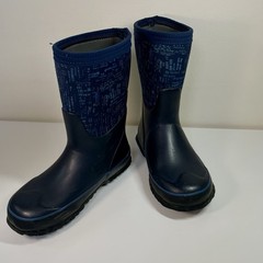 Bogs Stomper Youth Winter Rain Snow Boots Blue Insulated Waterproof Kids Size 1