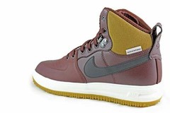 NIKE LUNAR FORCE 1 SNEAKERBOOT GS Maroon GUM BROWN BLACK Air 706803-200 7Y Kids