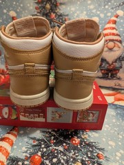 Kids Jordan Retro High OG Praline With Satin Ribbon Laces. Size 10c. EUC