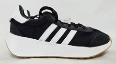 ADIDAS Unisex Country XLG Size US 3.5 Youth Soccer Black & White Sneakers