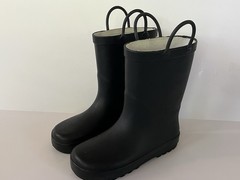 Lone Cone Matte Black Rain Boots Unisex Kids Youth Size 13