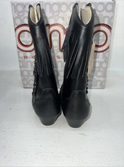 New Children’s Black Dingo Cowboy Boots With Fringe. 11.5 11 1/2 D. 24-117