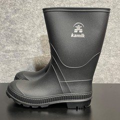 Kamik Stomp Kids Rain Boots Black Size 6 Youth Juniors Durable Rubber Waterproof