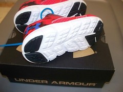 Under Armour B INF Thrill L Red Black Blue Sneakers New Kids Toddlers 6K,7K,8K