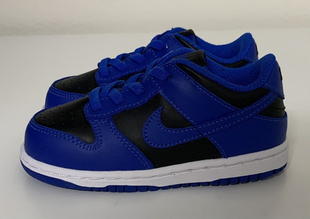 Nike Dunk Low TD Sz 4C Hyper Cobalt Black White Toddler Sneakers CW1589-001 NEW!