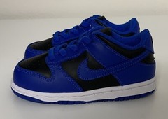 Nike Dunk Low TD Sz 4C Hyper Cobalt Black White Toddler Sneakers CW1589-001 NEW!