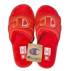 Champion Plush Core Slides Red White Gold CPS10495Y Youth (GS) Big Kids‘ NWOB