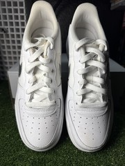 Nike Air Force BOYS1 Low White Black Metallic Silver (GS) CZ4206 100 6.5Y