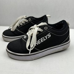 Heelys Pro 20 Black Canvas Lace Up Skate Wheel Sneaker Shoes HE100893 Youth Sz 3