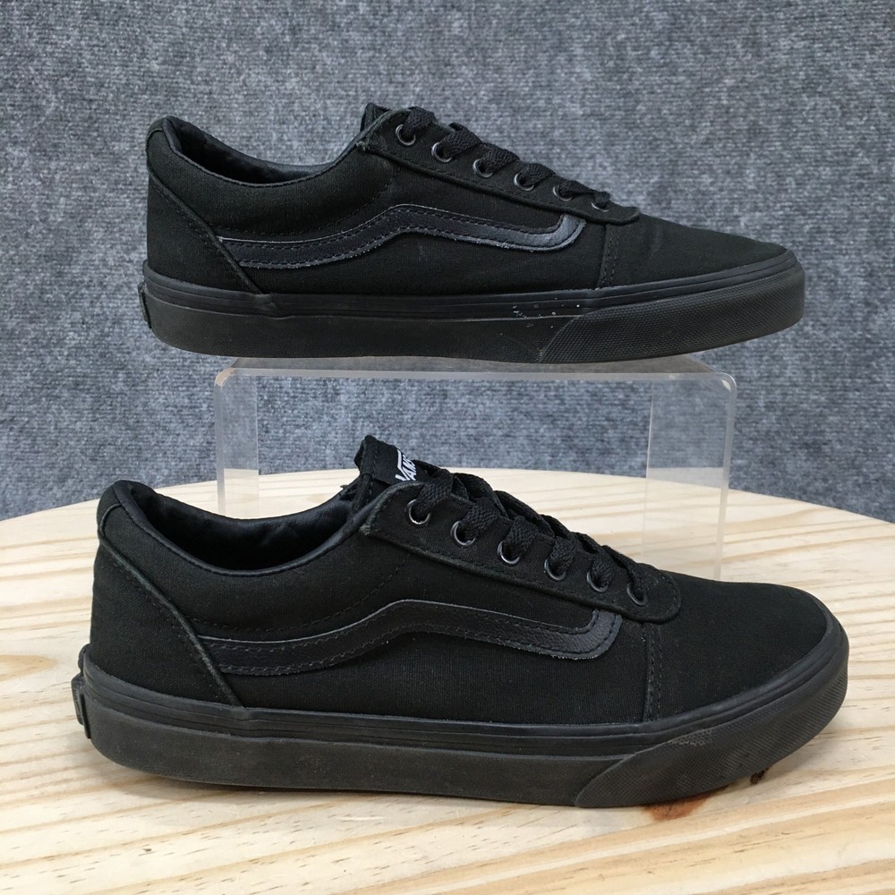 Vans Ward Skate Sneakers Youth 5 Canvas Lace Up Casual Comfort Low Top Black