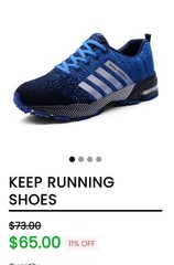 Keep Running Blue and Gray Running Shoes Light Weight Unisex Size 4.5 Youth NWOB