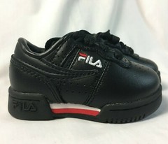 Fila Baby’s Original Fitness Shoes Black/Fila Red/White 4 US Infant