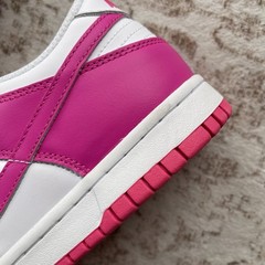 Nike Dunk Low Laser Fuchsia Sneaker (GS) FB9109-102 Size 5.5Y
