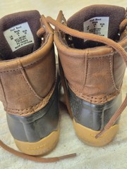 Sperry Kid’s Port Boots Size 9M Youth Green & Brown Winter Rain Duck Boots