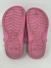 Crocs Classic Faux Fur Lined Clogs Slip On Youth Bright Pink Size J1