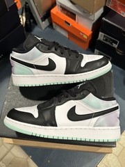 Size 6Y – Air Jordan 1 Low GS SE Pastel Tie-Dye Green Purple Black DQ2514-100