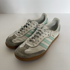 Adidas Kid’s Samba OG J White Semi Flash Aqua Blue 5.5 Sneakers Skater Preppy