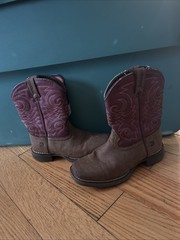 Durango Kid’s Lil‘ Rodeo Briar Brown & Brick Red Western Boot DBT0222TS Size 1M