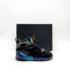 *NEW* Kids NIKE AIR JORDAN 8 RETRO (PS) Black / Aqua Tone (305369 006) 👍