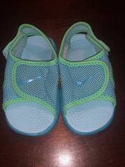 Nike Sunray Adjust Sandals Sz 5C Still Blue/Cholorine Blue Unisex Kids Boy Girl