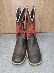 Durango Lil‘ Rebel Pro Red Square Toe Cowboy Youth Mens Size 7 Defects Read