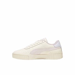 PUMA Cali Embroidered Lace Up Youth Girls Off White Sneakers Casual Shoes 39491