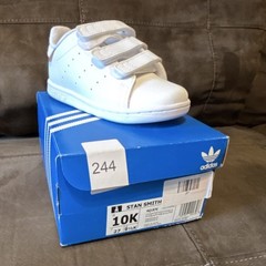 adidas Stan Smith White Sneaker Unisex Kids US 10K Hook & Loop Comfort