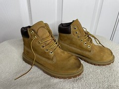 Timberland Premium Waterproof Leather Lace-Up Boots, Wheat, Little Kids Size 12