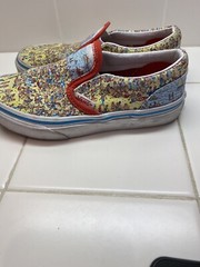 VANS Kids Where’s Waldo Classic Slip-On Find Steve Size 13 In Great Condition