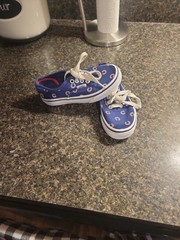 VANS Authentic MLB Chicago Cubs KIDS Size 11.5 Athletic Low Top Skate Shoes.