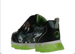 Jurassic World Camouflage Sneaker Black Green Unisex Kids Hook & Loop Dinosaur