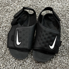 Nike Sunray Kids Sandals Black/White Hook & Loop Adjustable Strap US 7C
