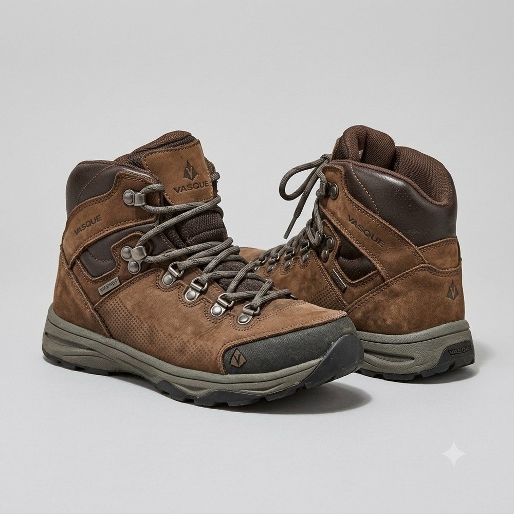 Vasque Waterproof Hiking Boots Brown Suede Leather Childrens 4