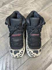 Jordan 11 Retro Animal Instinct Kids Size 12C Black Cheetah Zebra DO3857-010