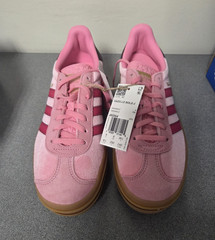 adidas Gazelle Bold J Unisex Kids Pink Suede Sneakers US 6.5 JR5964