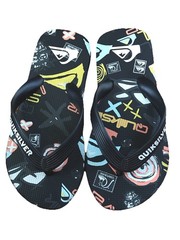 Quiksilver Graphic Thong Rubber Slippers Flip Flops Kids Size 11/12