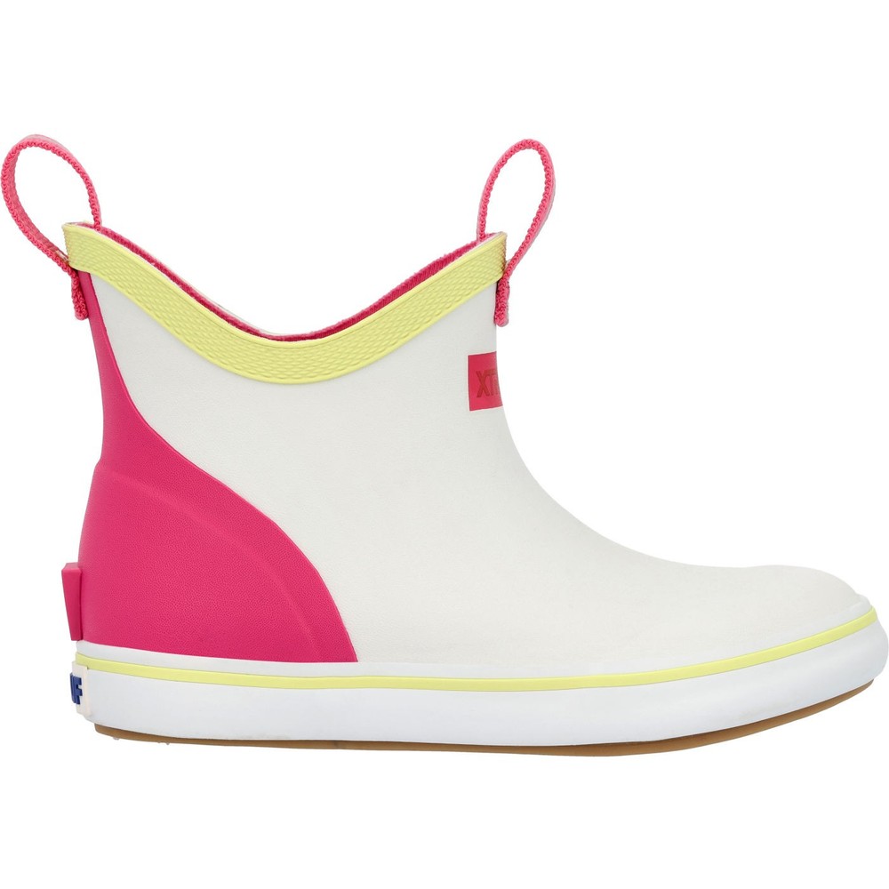 XTRATUF White Multi Pink Ankle Deck Shoes for Kids – XKAB101C – Unisex Footwear