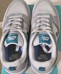 Nike SB Alleyoop GS Particle Grey Teal 5Y Womens 6.5 Skate Shoes CJ0883-003