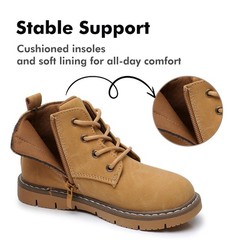 Boys Boots Work Boots Outdoor Casual Side Zipper Ankle Shoes(/Little Kid/Big …