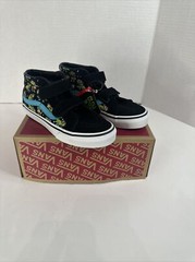 VANS SK8-MID REISSU V KIDS YOUTH GLOW UNI REX SIZE 2.5 Kids New in the Box