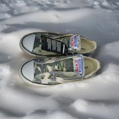 Converse All Star Camouflage Slip On Size 3 New With Replacement Box