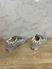 Vans Kids Old Skool V Checkerboard Stormy Weather Blue Shoes 507698 Sz 3 New