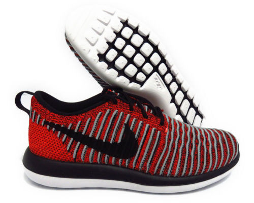 Nike Roshe Two Flyknit Youth Girl Boy Running Train Shoe Orange Grey 844619 800